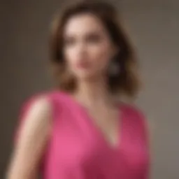 Elegant plus-size dressy top in vibrant color