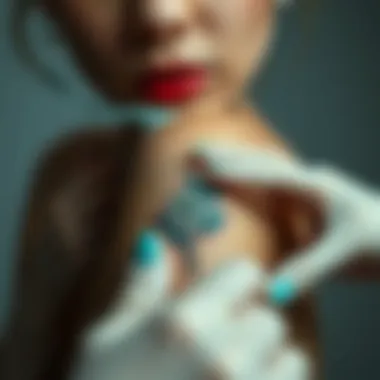 Application technique of a small flower tattoo