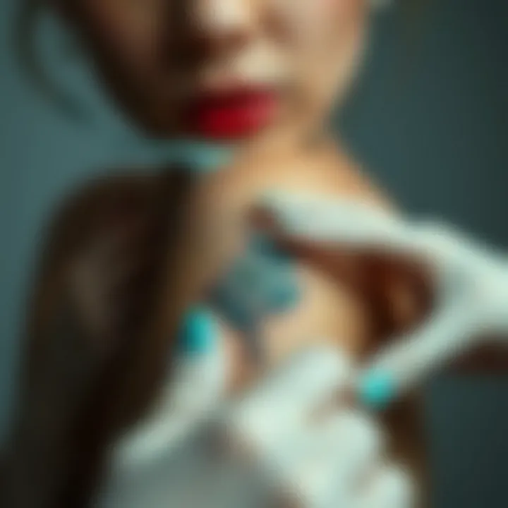 Application technique of a small flower tattoo