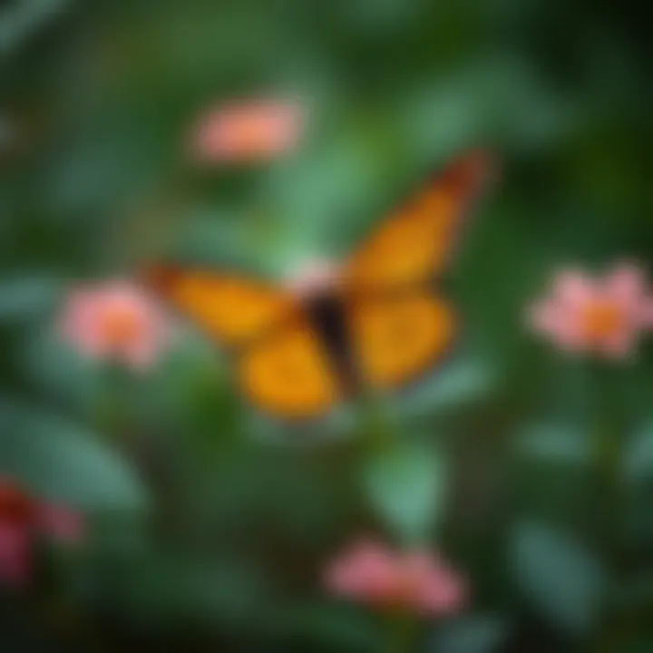 Artistic Representation of Butterflies and Nature Artistic representation of nature and butterflies