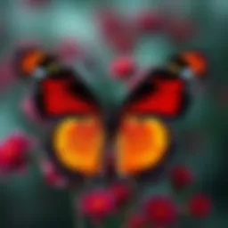 Vibrant butterfly wing patterns