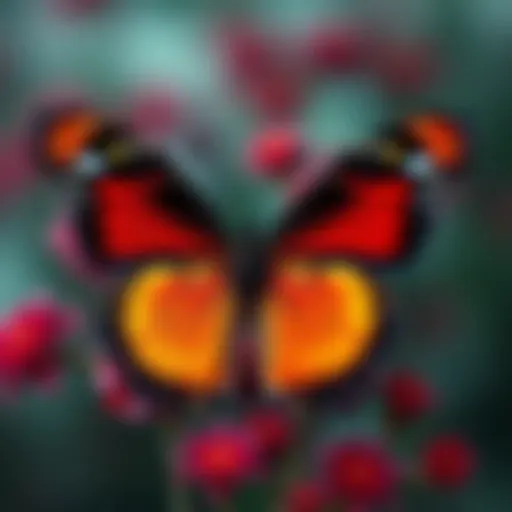 Vibrant butterfly wing patterns