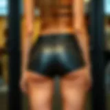 Stylish Butt Lifter Biker Shorts Stylish display of butt lifter biker shorts highlighting their form-fitting design