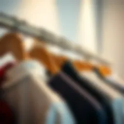 A cascading hanger hook showcasing multiple garments arranged neatly.