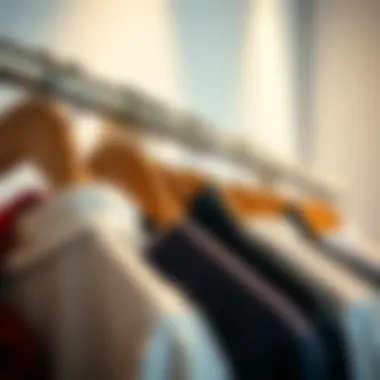 A cascading hanger hook showcasing multiple garments arranged neatly.