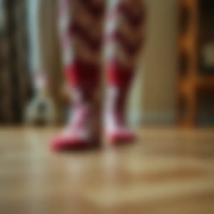 Elegant design of patterned socks