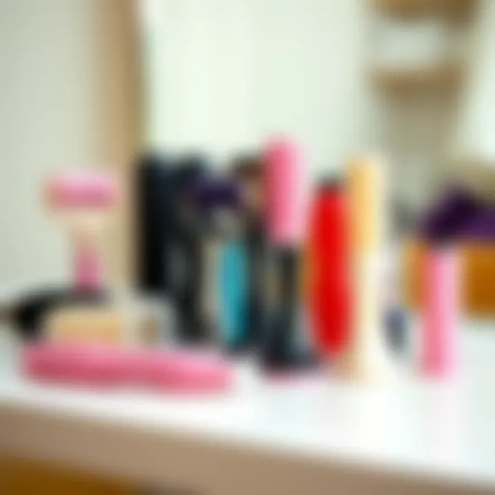 Different types of hair remover rollers displayed on a clean surface