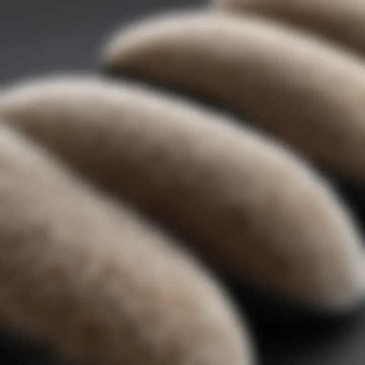 Close-up of fuzzy slide materials showcasing texture