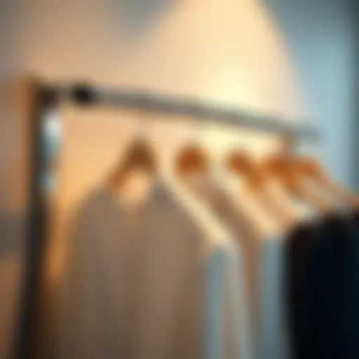 Sleek design of a retractable wall clothes hanger showcasing modern aesthetics