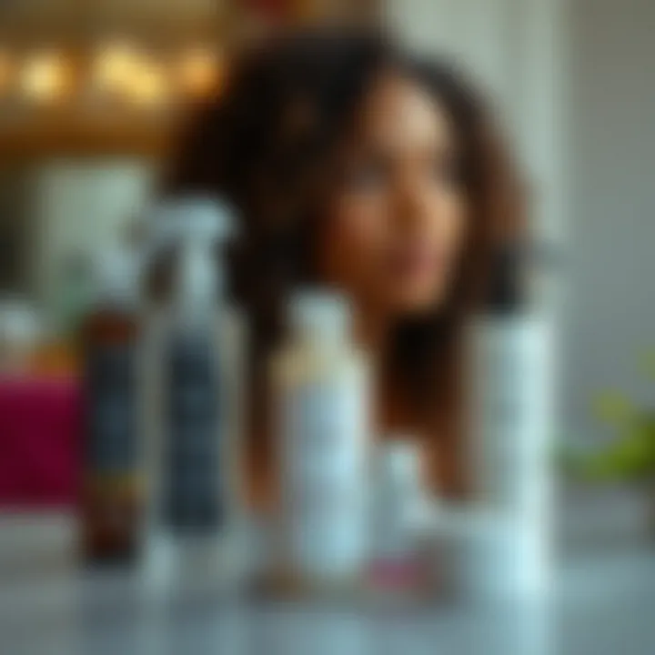 Care products for maintaining curly one piece hair extensions