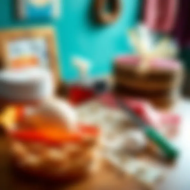 An artistic display of DIY materials for making personalized sashes