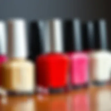 Comparative view of different polish formulations