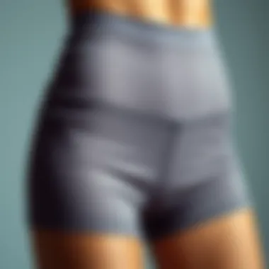 Detailed Look at the Fabric of Empetua High Waisted Shaper Shorts Close-up of the fabric texture of Empetua high waisted shaper shorts