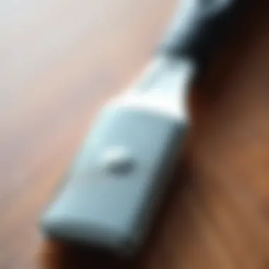 Detailed View of Callus Remover Tool Close-up of a callus remover tool with a textured surface