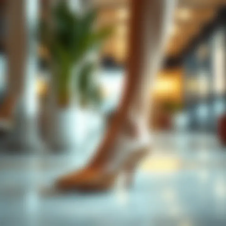 Elegant 2 inch pump heels in a modern setting