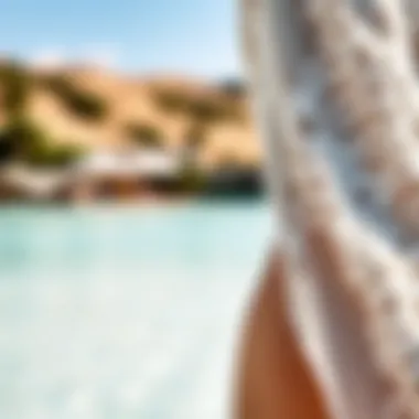 Close-up of eco-friendly materials used in swim suit cover ups