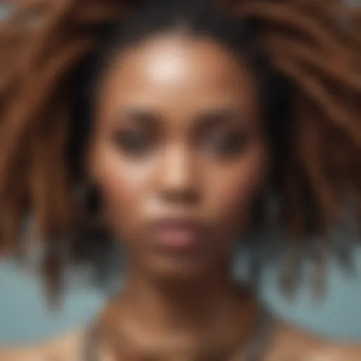 A close-up view of beautifully styled afro twists showcasing intricate patterns.