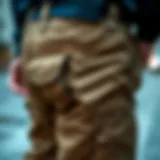 Innovative Pocket Design of AKARMY Tactical Pants Detailed view of AKARMY tactical pants showcasing pocket design and stitching