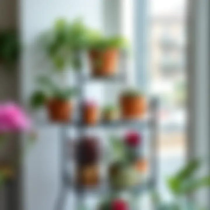 Diverse plant selections for tiered stands