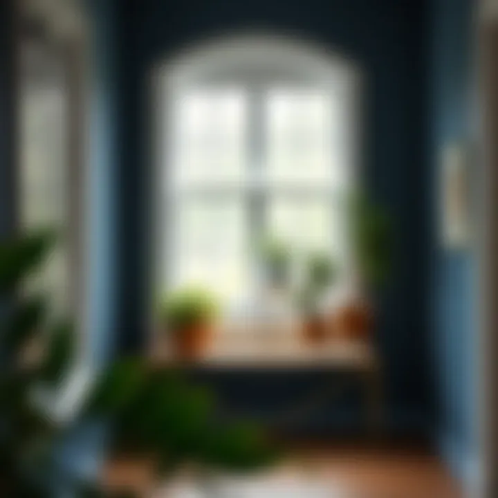 Stylish interior featuring a tiered window plant stand