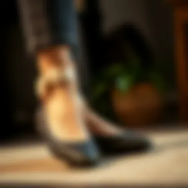 Elegant flats showcasing memory foam insoles