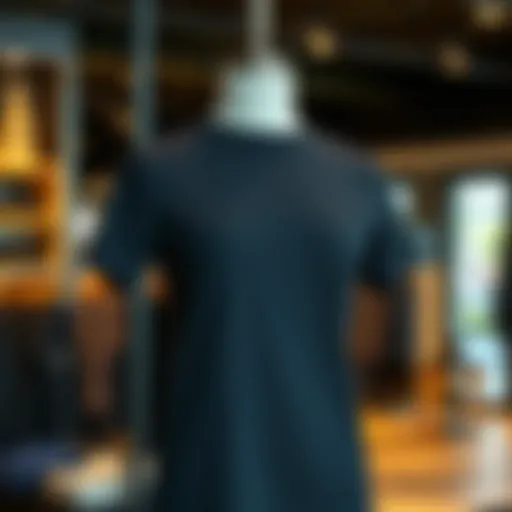 A stylish black slim fit t-shirt showcased on a mannequin