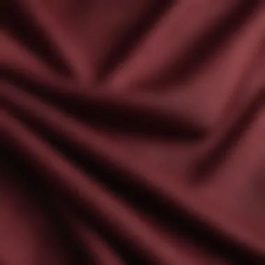 Texture of Burgundy Linen Fabric Close-up of burgundy linen fabric showcasing its texture and quality