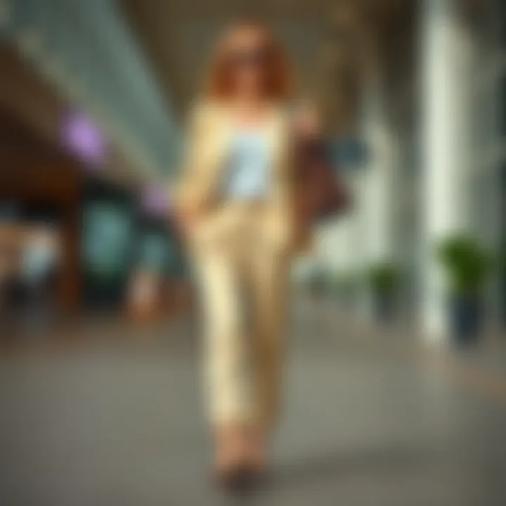 Smart Trousers and Trendy Footwear Stylish business casual ensemble with smart trousers and trendy footwear