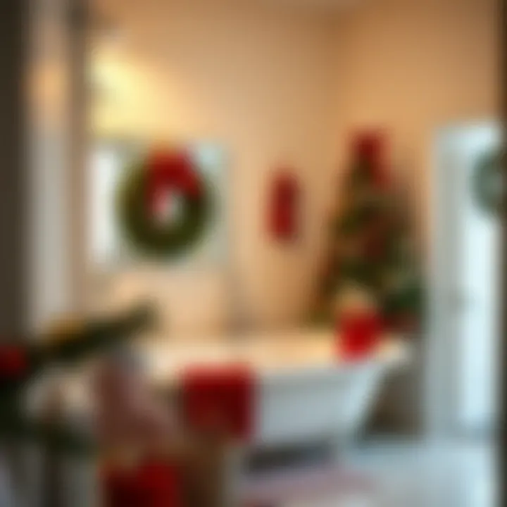 Innovative Ideas: Holiday Hooks in Action Creative decorating ideas featuring Christmas shower curtain hooks in a bathroom setting