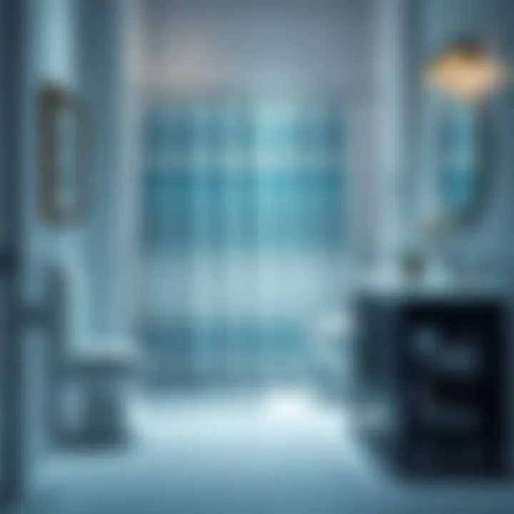 Bathroom decor showcasing coordinated shower curtain sets