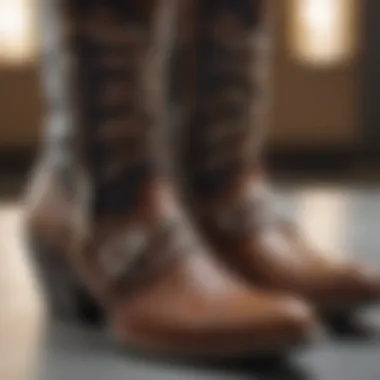 An array of cowboy boots with zippers made from various materials, illustrating the diversity in style and function.