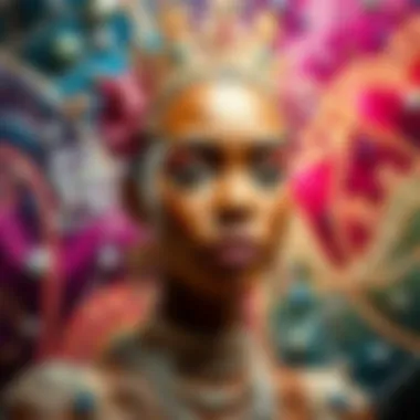 Variety of artistic styles in rhinestone painting