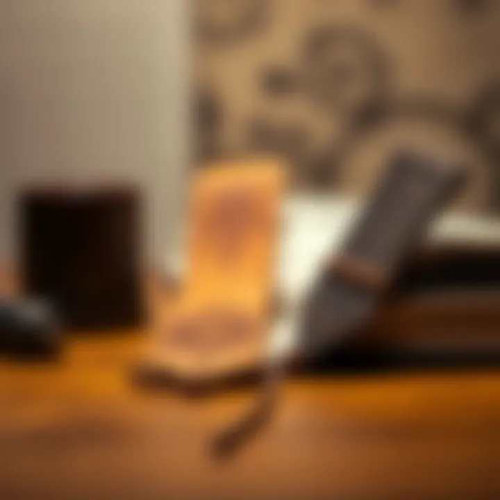 Beautifully crafted leather bookmarks showcasing intricate designs