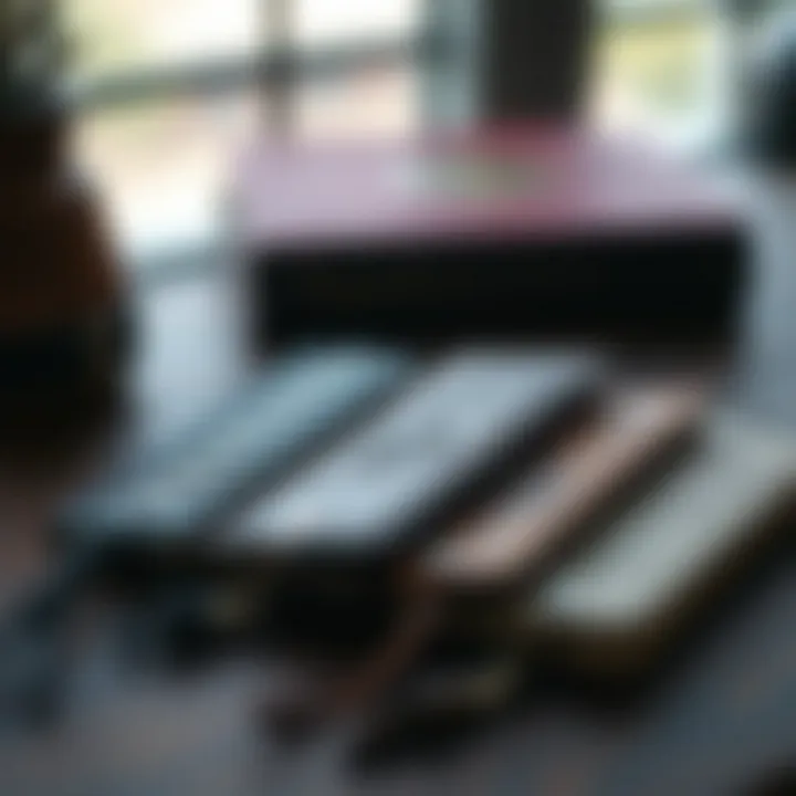 A selection of personalized leather bookmarks with various designs