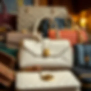 Variety of purse materials and textures