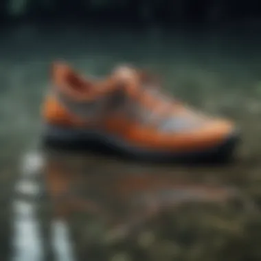 Elegant Design Features of Water Shoes An elegant designer water shoe with unique patterns and textures