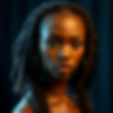 Close-up view of double braided wig showcasing intricate braiding techniques