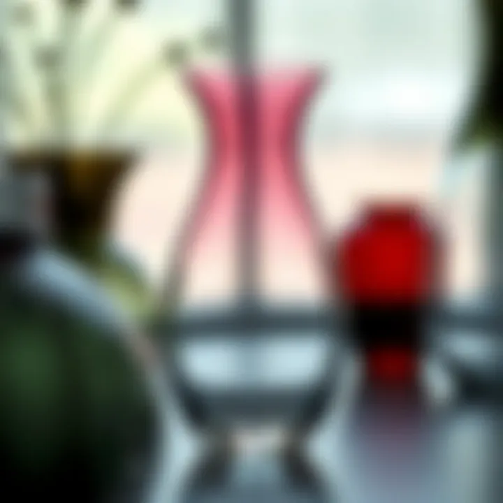 Close-up of a hand-blown Scandi glass vase showcasing craftsmanship