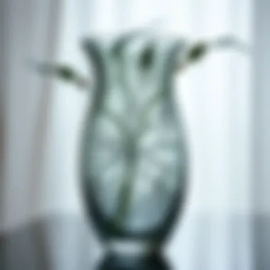Elegant Scandinavian glass vase with intricate design