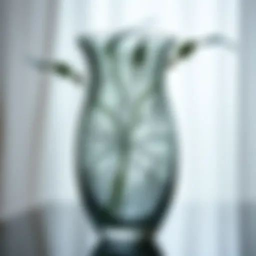 Elegant Scandinavian glass vase with intricate design