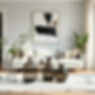 A collection of minimalist Scandi glass vases displayed in a modern living room