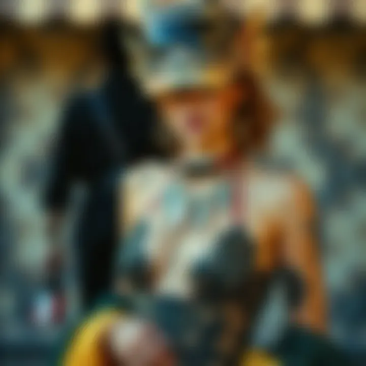 Stylish ensemble showcasing modern interpretations of exotic attire