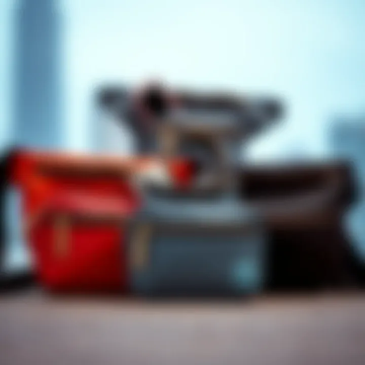 Different styles of fanny packs for tech accessories