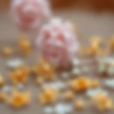 Diverse materials used in flower nose studs including gold and silver