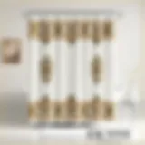 Elegant king shower curtain set showcasing regal patterns