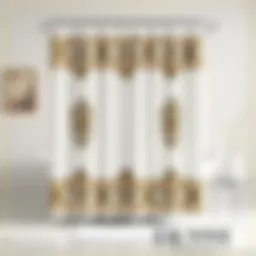 Elegant king shower curtain set showcasing regal patterns