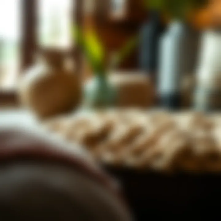 A close-up of the craftsmanship involved in creating a knot floor cushion