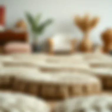 Sustainable materials used in the production of knot floor cushions