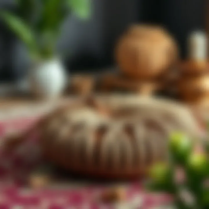 A beautifully crafted knot floor cushion showcasing intricate designs