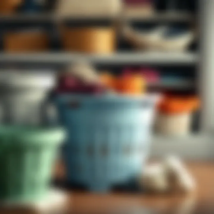 Materials used in large foldable laundry baskets for durability